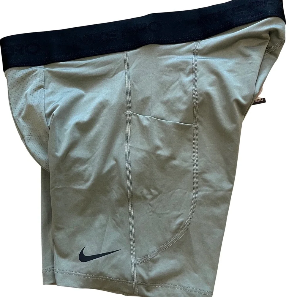 Nike Pro Dri-FIT Mens Training Compression Shorts Olive Green FB7958-320 Large - Picture 5 of 6